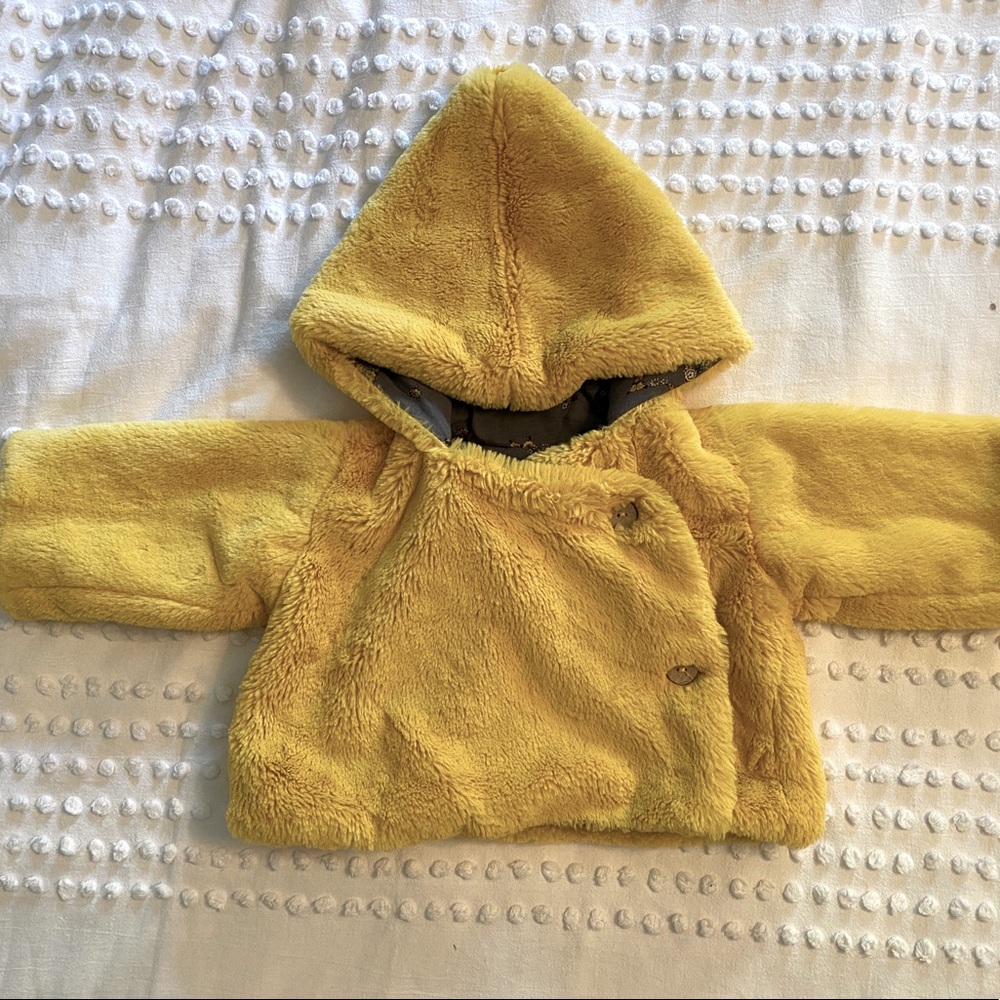 mademoiselle A Soho plush coat, 6-12m